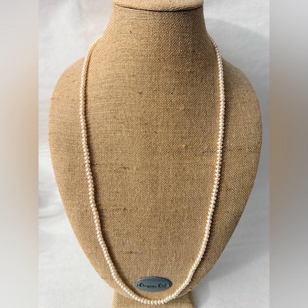 Elegant Authentic Seed Pearl Necklace. 36" Long. No Clasp.